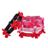 Dog Collar Bling Crystal With Flowers