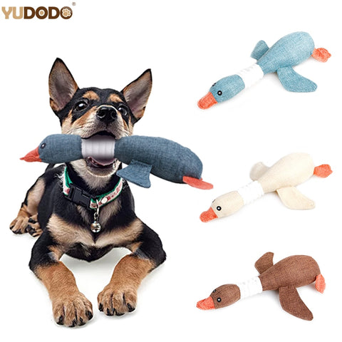 Goose Plush Dog Toy