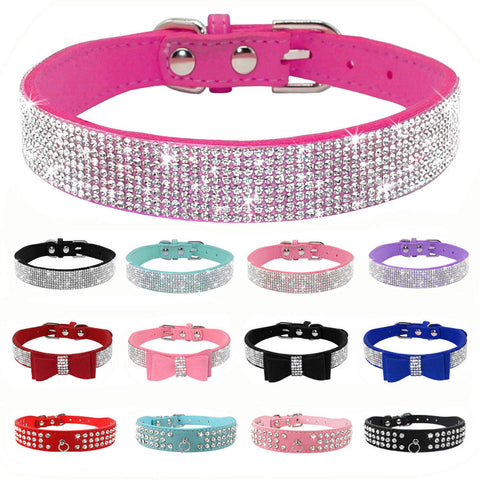 Bling Rhinestone Puppy Collars