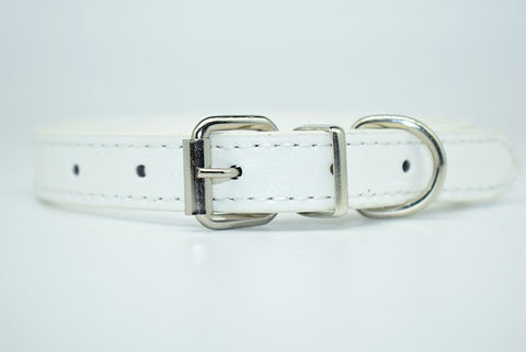 Leather Solid Soft Dog Collar