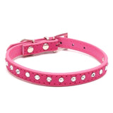 Rhinestone Leather Collar