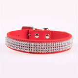 Bling Collar Rhinestone Leather Crystal Puppy Collar