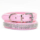Bling Collar Rhinestone Leather Crystal Puppy Collar