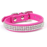 Bling Collar Rhinestone Leather Crystal Puppy Collar