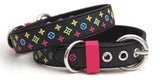 Dog Collar Lead Black Brown High Quality Rubber