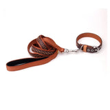 Dog Collar Lead Black Brown High Quality Rubber