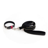 Dog Collar Lead Black Brown High Quality Rubber